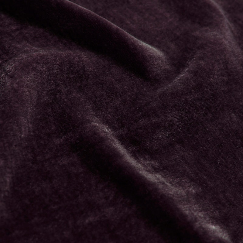 HiEnd Accents Stella Faux Silk Velvet Romantic Western Lined 1 Piece Curtain, 48"x108" - Dark Violet