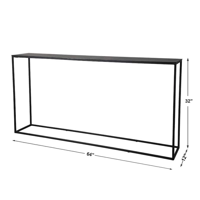 Uttermost Coreene 64"W Industrial Minimalist Console Entry Sofa Table