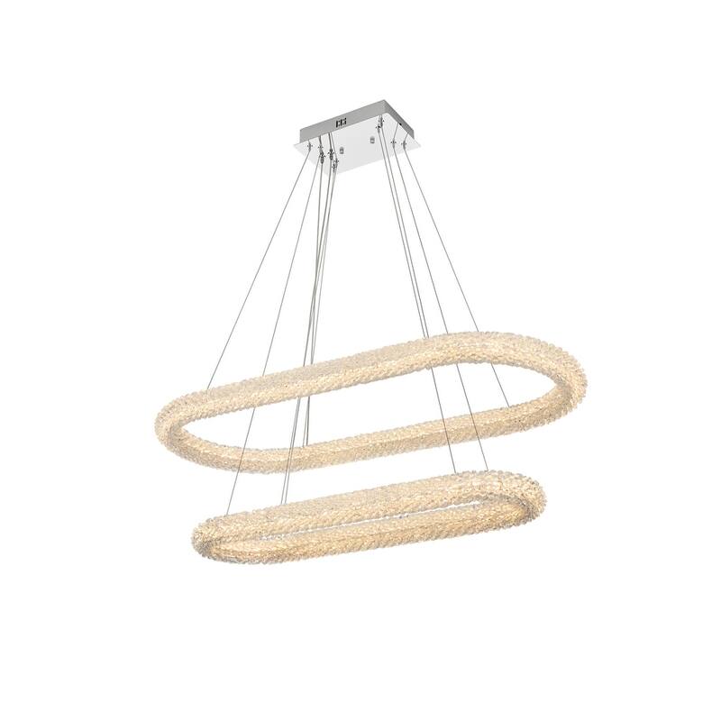 Indigo Home 42 inch Adjustable LED Chandelier - Chrome