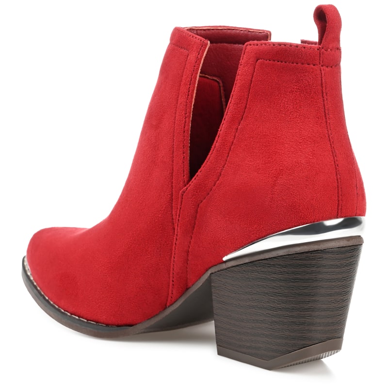 Journee Collection Women's Issla Pull On Stacked Heel Booties