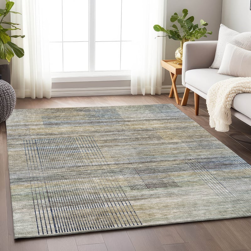 Premium Washable Super Soft Modern Criss Cross Mayfield Rug