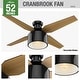 preview thumbnail 10 of 19, Hunter 52" Cranbrook Ceiling Fan with LED Light Kit and Remote - Mid-Century Modern, Low-Profile