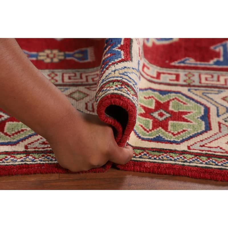 Oriental Red Kazak Rug Handmade Wool Carpet - 5'2" x 6'9"