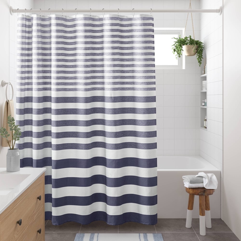 Madison Park Ariana Ombre Waffle Shower Curtain