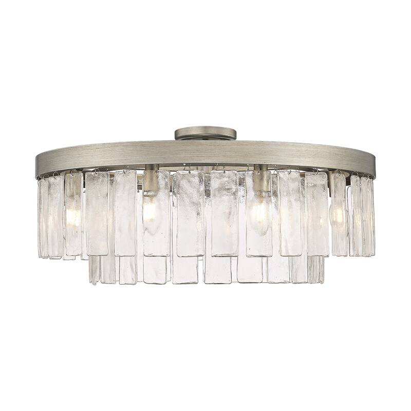 Golden Lighting Ciara 9-light Semi-Flush Mount in Peruvian Silver - Peruvian Silver - 9-Light Semi-Flush