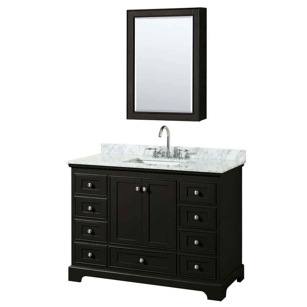 Wyndham Collection Deborah 48" Free Standing Single Vanity Set with