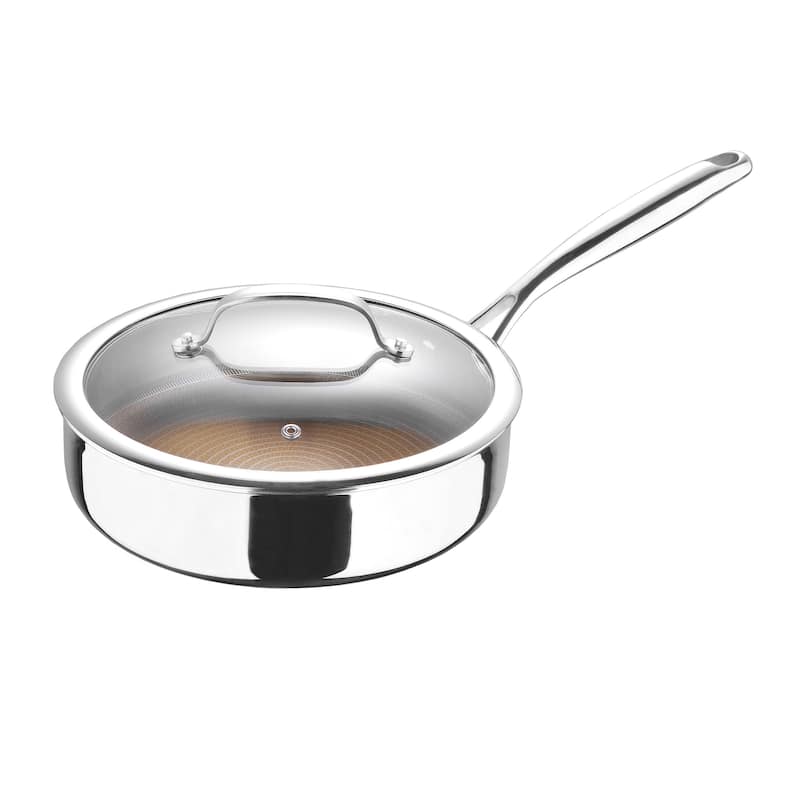 Giro by MasterPRO 3 Qt. Tri Ply Clad Covered Sauté Pan - Silver