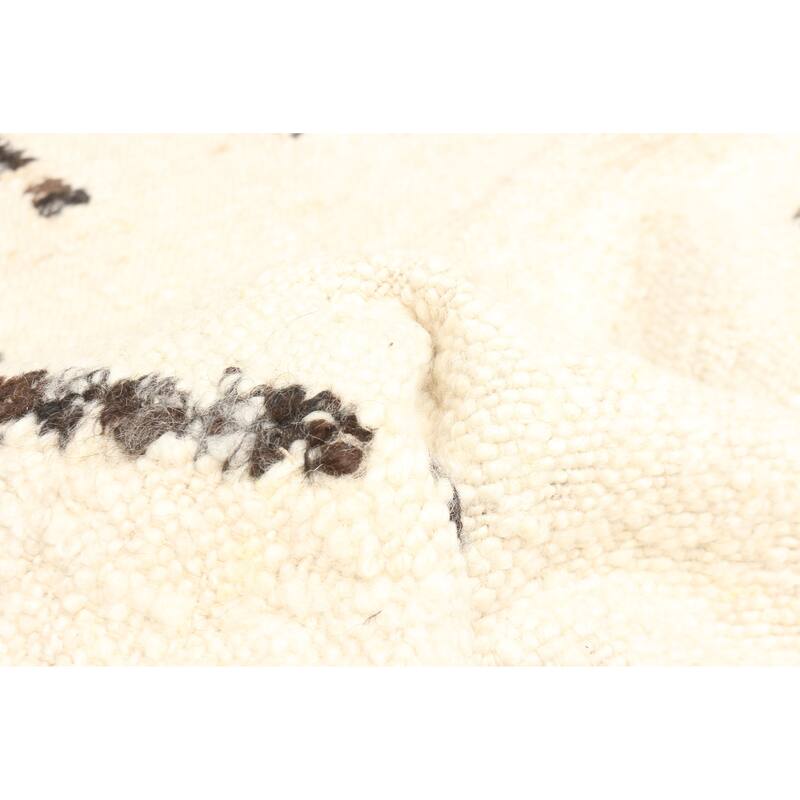 ECARPETGALLERY Braid weave Sienna Cream Wool Rug - 5'6 x 7'11