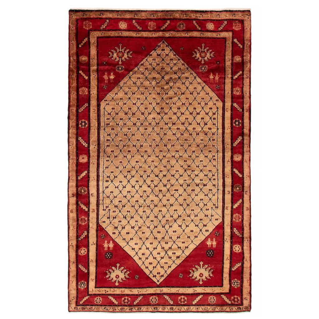 ECARPETGALLERY Hand-knotted Andelz Brown Wool Rug - 5'4 x 9'0