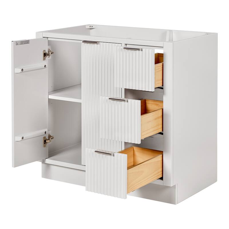 Ariel P36-L-BC Milan 36" Single Free Standing Vanity Cabinet