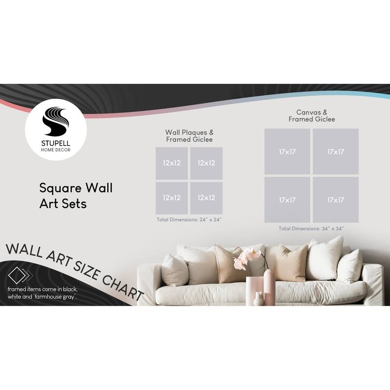 Stupell Rainbow Splatter Baseball Canvas Wall Art Design By Kim Allen (Set of 4)