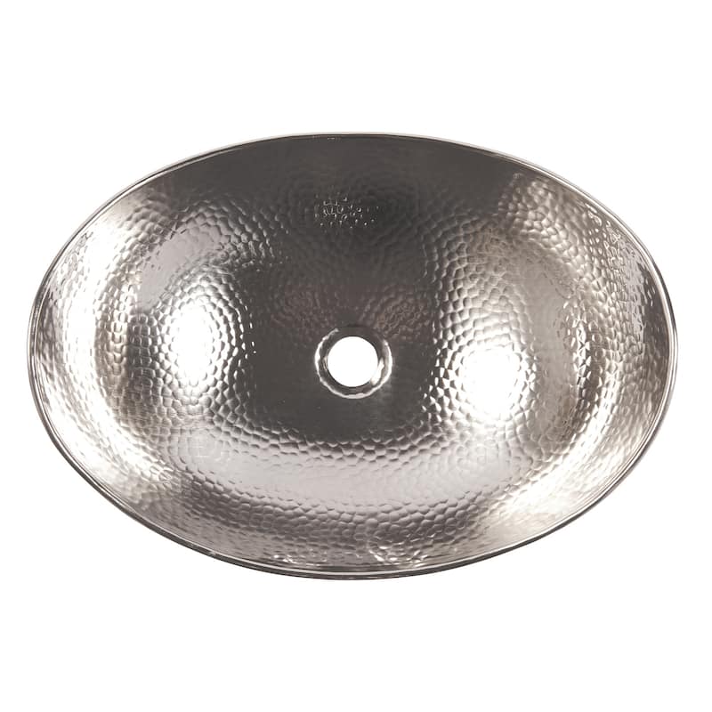 Confucius 19" Vessel Bathroom Sink in Nickel