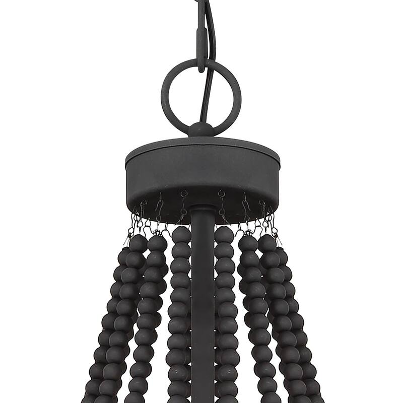Cauhu 4-light Farmhouse Coastal Beaded Empire Chandelier for Dining Room - 16'' W x 16'' D x 27'' H