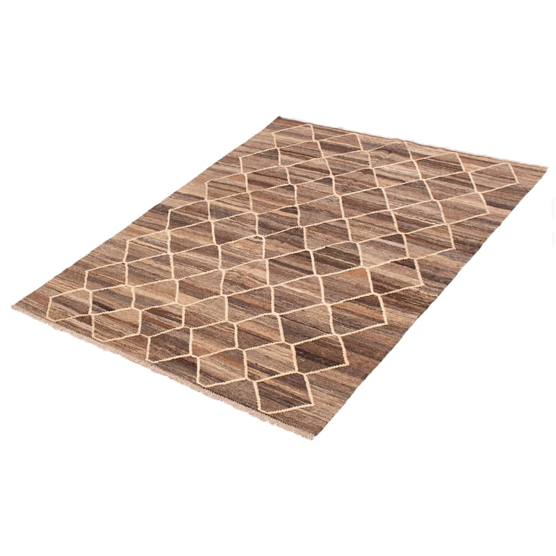 Sivas Brown Kilim 5'2" x 6'8" - 5'2 x 6'8