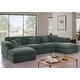 preview thumbnail 9 of 40, 6 - Piece Chenille Sectional Green