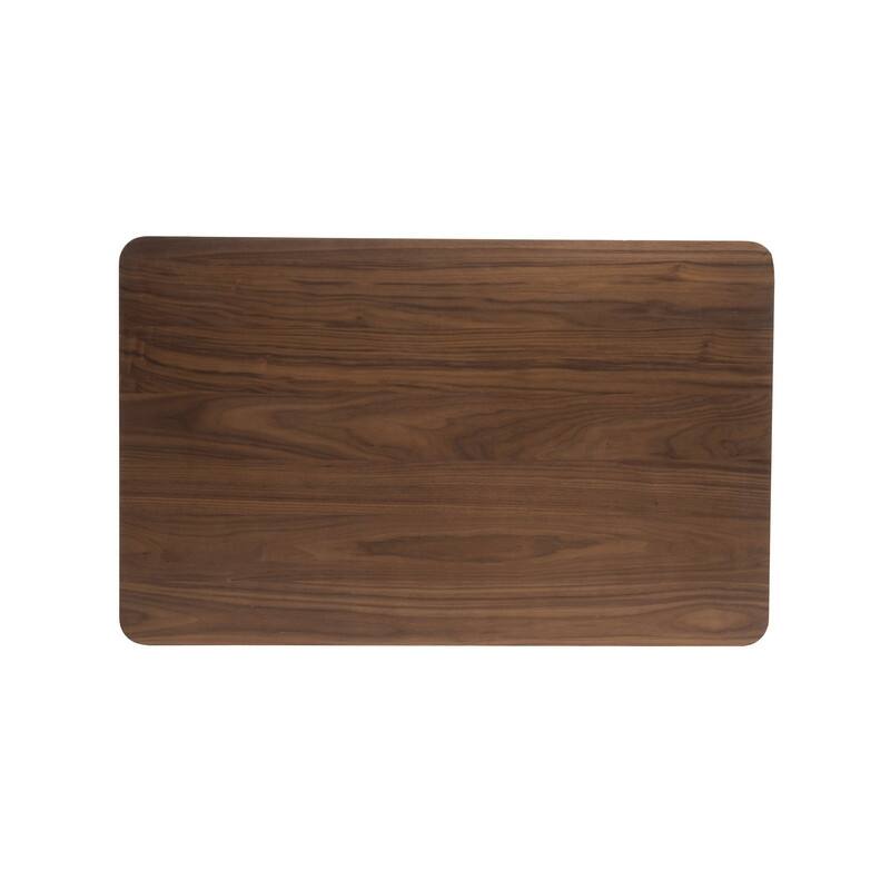 Mid-Century Modern Dining Table-Solid Rubberwood Legs & Faux Wood Top,47.2"W - Easy Assembly