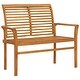 preview thumbnail 2 of 8, vidaXL Patio Bench with Light Blue Cushion 44.1" Solid Teak Wood - 44.1" x 21.7" x 37"