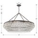 preview thumbnail 5 of 5, Calypso 8 Light Crystal Teardrop Vibrant Bronze Chandelier - 40'' W x 25.75'' H