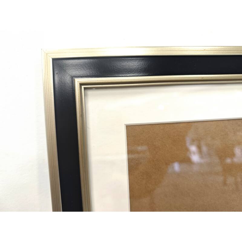 Solid Wood Picture Frame - Replaceable Canvas Art Frame with Organic Glass, Elegant Framed Wall Decor for Living Room