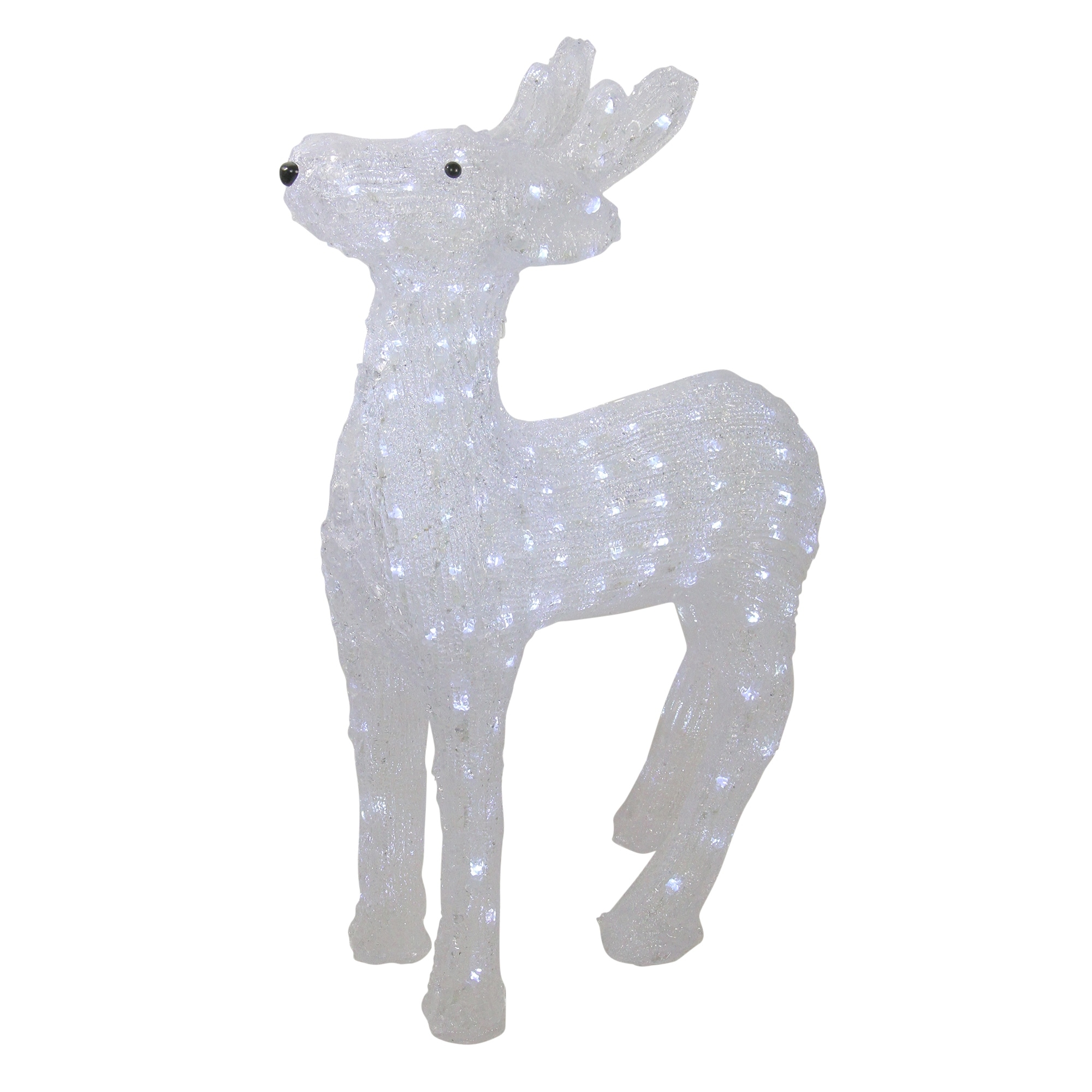 LED Grade Acrylic Reindeer Christmas Display Decor 23" White Lights