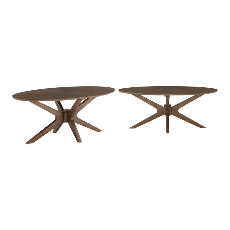 Vilnius Mid-Century Walnut Finish Tables - Coffee Table Only