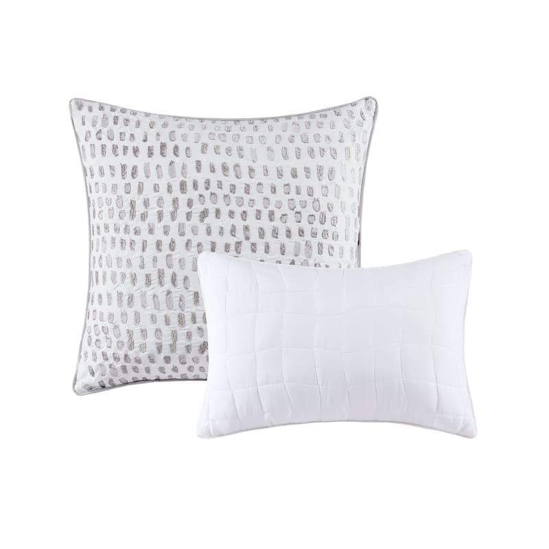 Beautyrest Kiona Silver/ Champagne 5 Piece Crushed Velvet Comforter Set