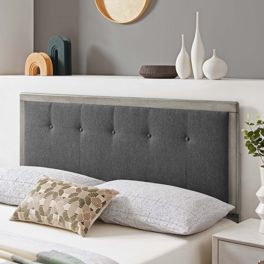Gray hotsell padded headboard