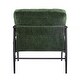 preview thumbnail 8 of 12, 27.56" Modern Accent Chair with Plush Cushions, Minimalist Metal Frame, and Wooden Armrest Design
