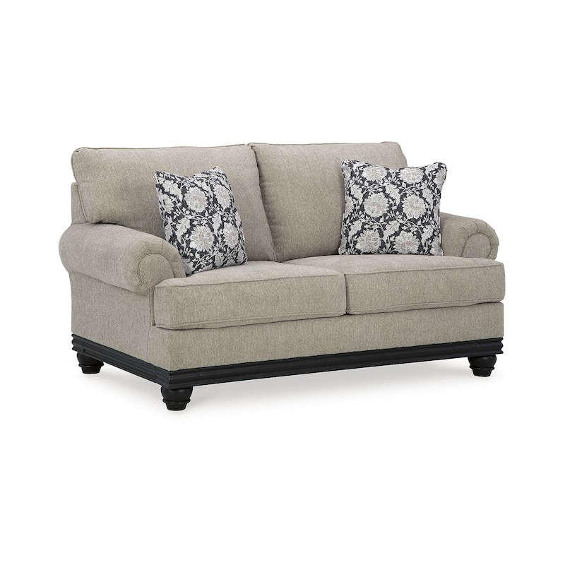 Signature Design by Ashley Elbiani Black/Gray Loveseat - 73"W x 40"D x 41"H