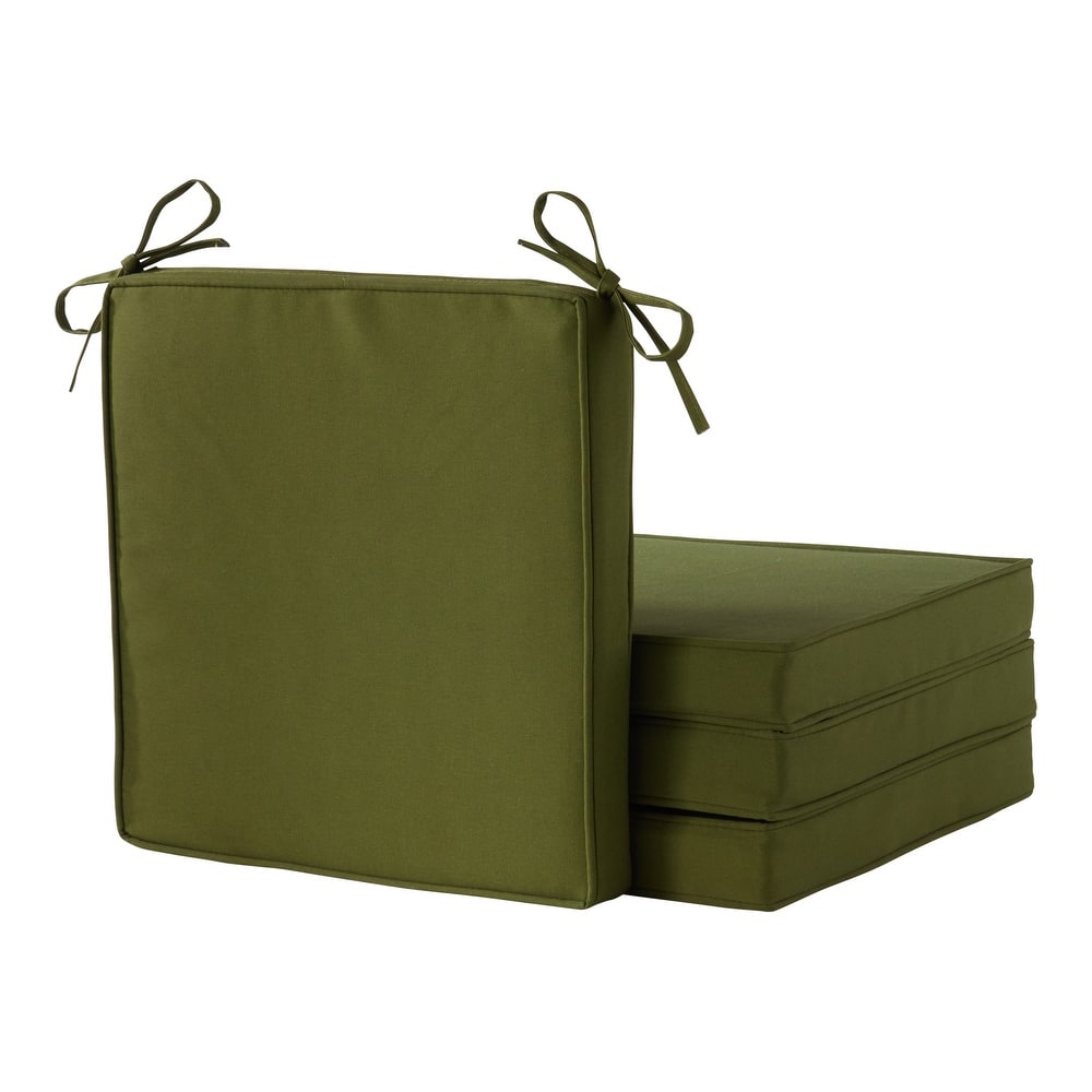 Greendale Home Fashions 18-Inch Square Outdoor Chair Pad (4-Pack)