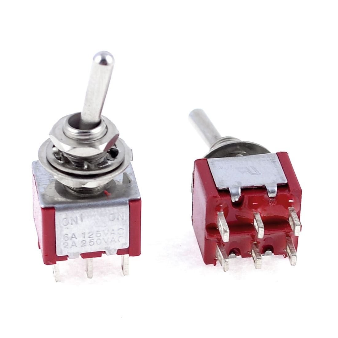 10 x Mini Miniature On-On Slide Switch 6-Pin DPDT