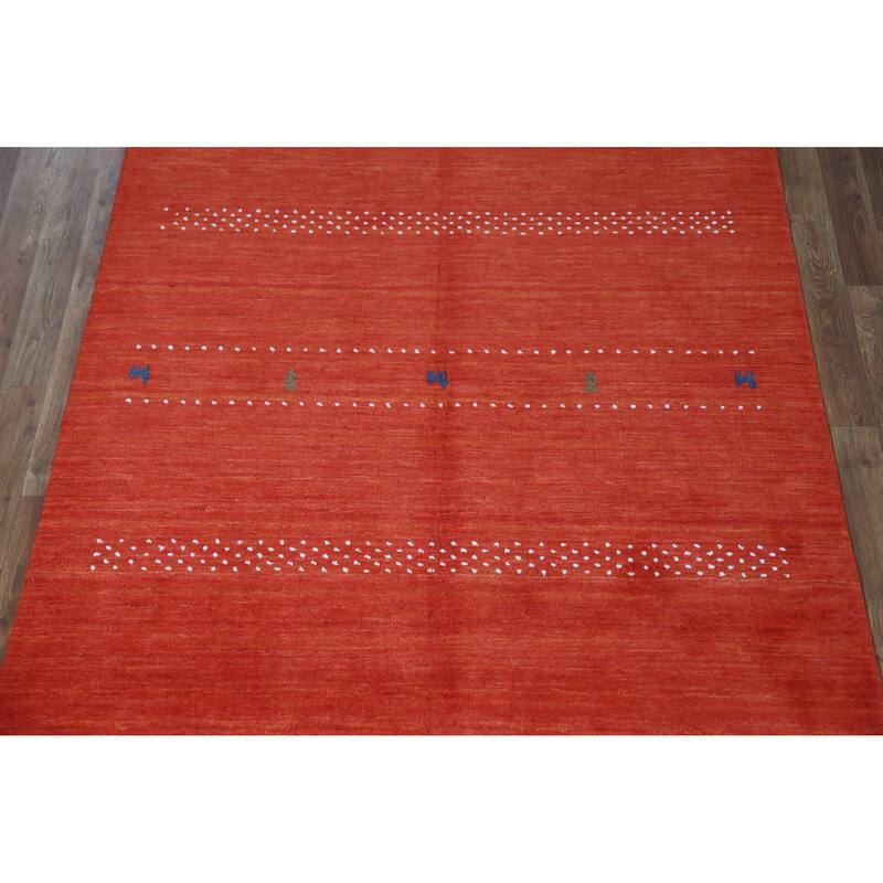 Tribal Contemporary Gabbeh Indian Rug Handmade Bedroom Wool Carpet - 4'6" x 6'6"