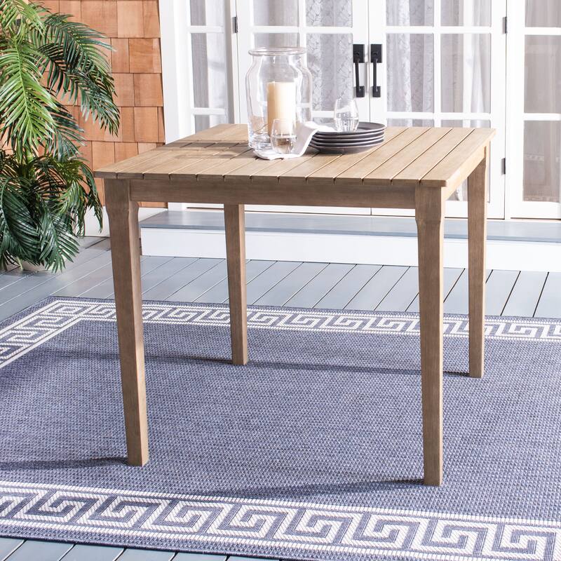 SAFAVIEH Couture Mozelle Patio Bar Table. - 44" x 44" x 38.6" - 44Wx44Dx39H
