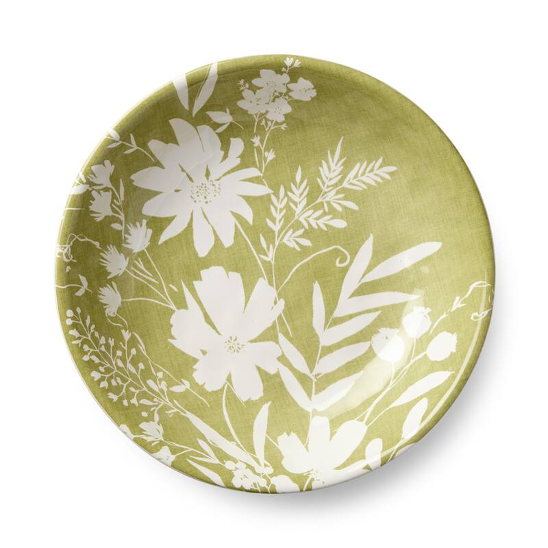 Certified International Wildflowers 9" Soup/Cereal Bowls, Set of 4 Assorted Designs - 9.00"L x 9.00"W x 2.00"H