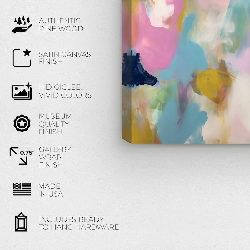Wynwood Studio Abstract Summer Getaway Blue and Modern & Contemporary Wall Art Canvas Print