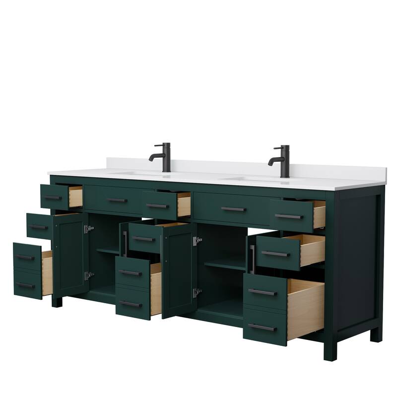 Beckett 84 Inch Double Vanity, Cultured Marble Top