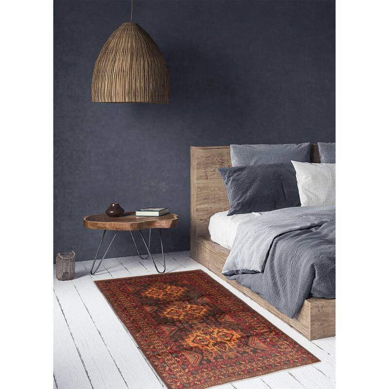 ECARPETGALLERY Hand-knotted Teimani Black Wool Rug - 3'6 x 6'6