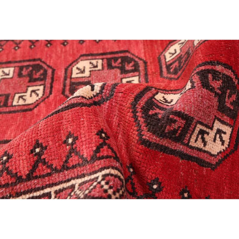 ECARPETGALLERY Hand-knotted Baluch Red Wool Rug - 3'6 x 6'4