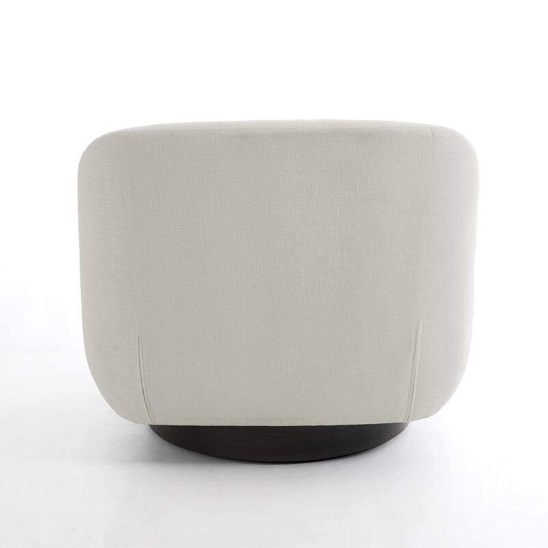 Miles Chenille Scandinavian Swivel Lounge Armchair(Set of 2)