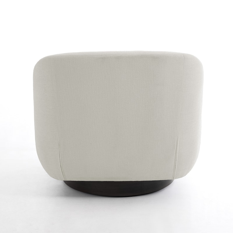 Miles Chenille Scandinavian Swivel Lounge Armchair