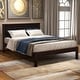 preview thumbnail 8 of 6, Espresso Wooden Twin Size Platform Bed Frame with Headboard and Slat Support