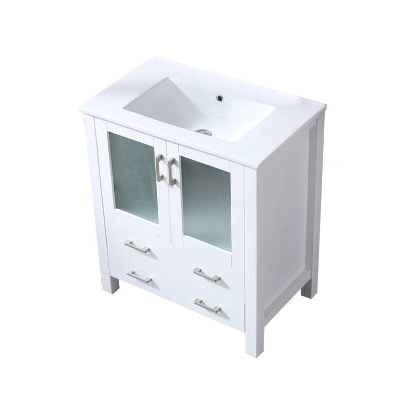 Volez Bath Vanity and White Ceramic Top