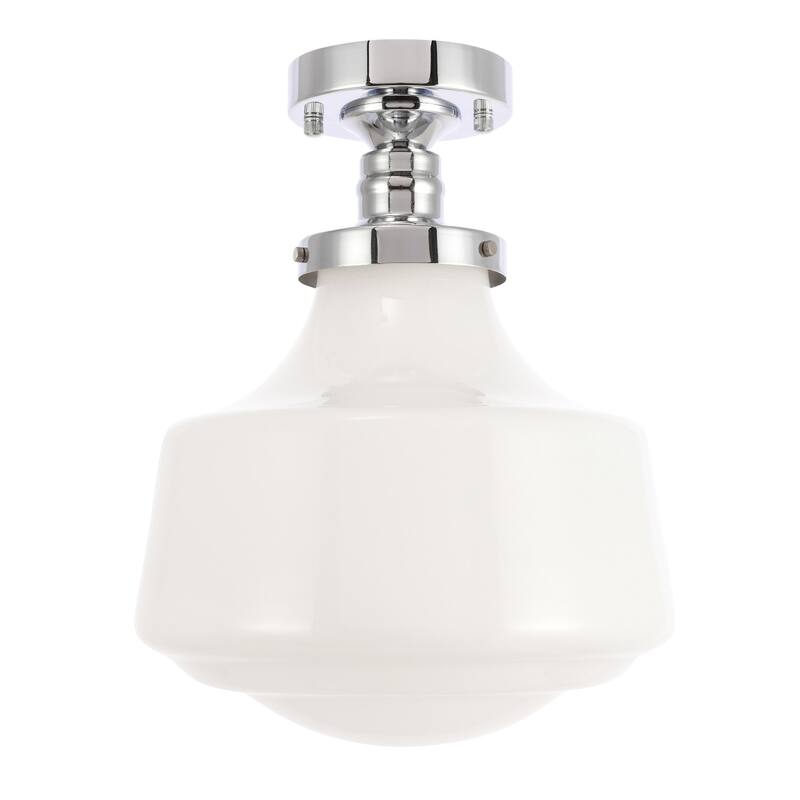 Copper Grove Limassol 1-light Frosted Glass Flush Mount