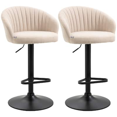 HOMCOM Adjustable Swivel Bar Stools Set of 2