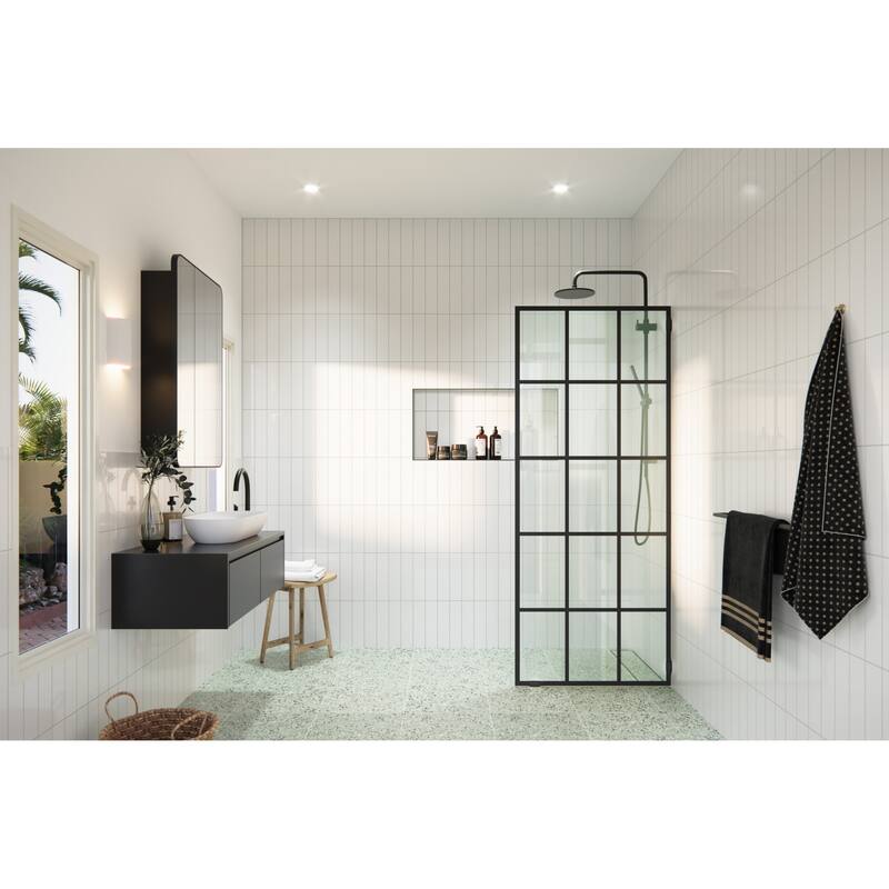 Glass Warehouse GW-FSS-32 Esprit 78" High x 32" Wide Shower Screen