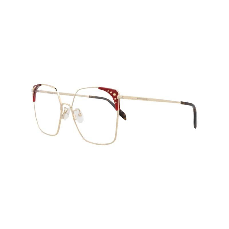 Alexander McQueen Square-Frame Metal Optical Frames