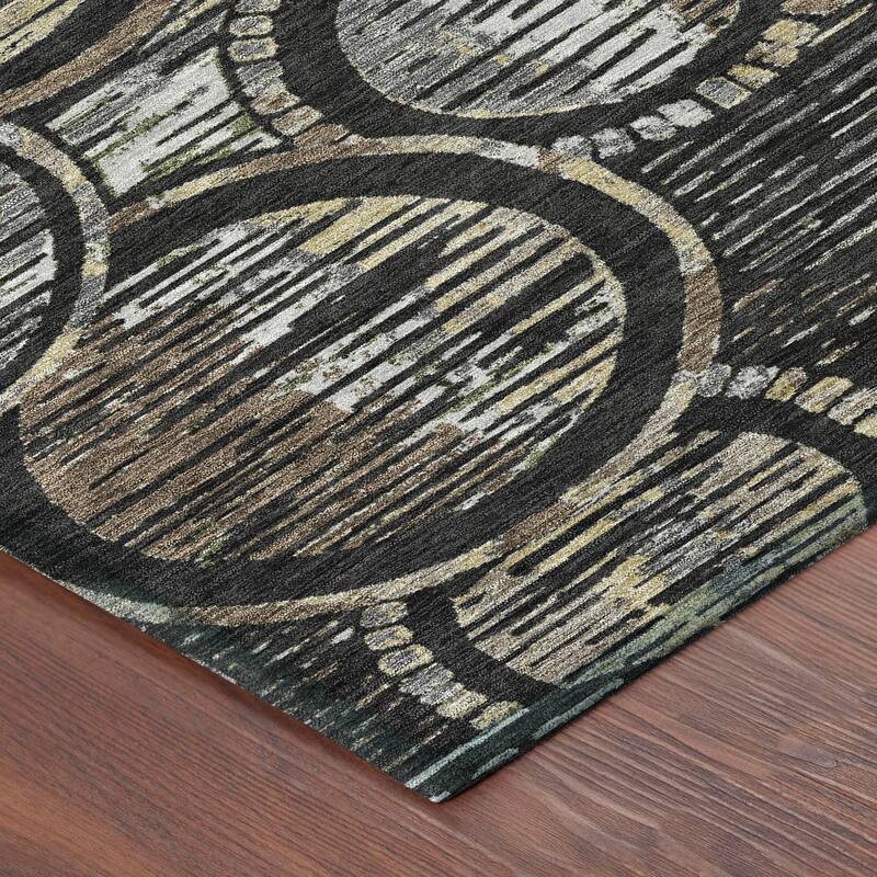 Machine Washable Indoor/ Outdoor Modern Grover Chantille Rug