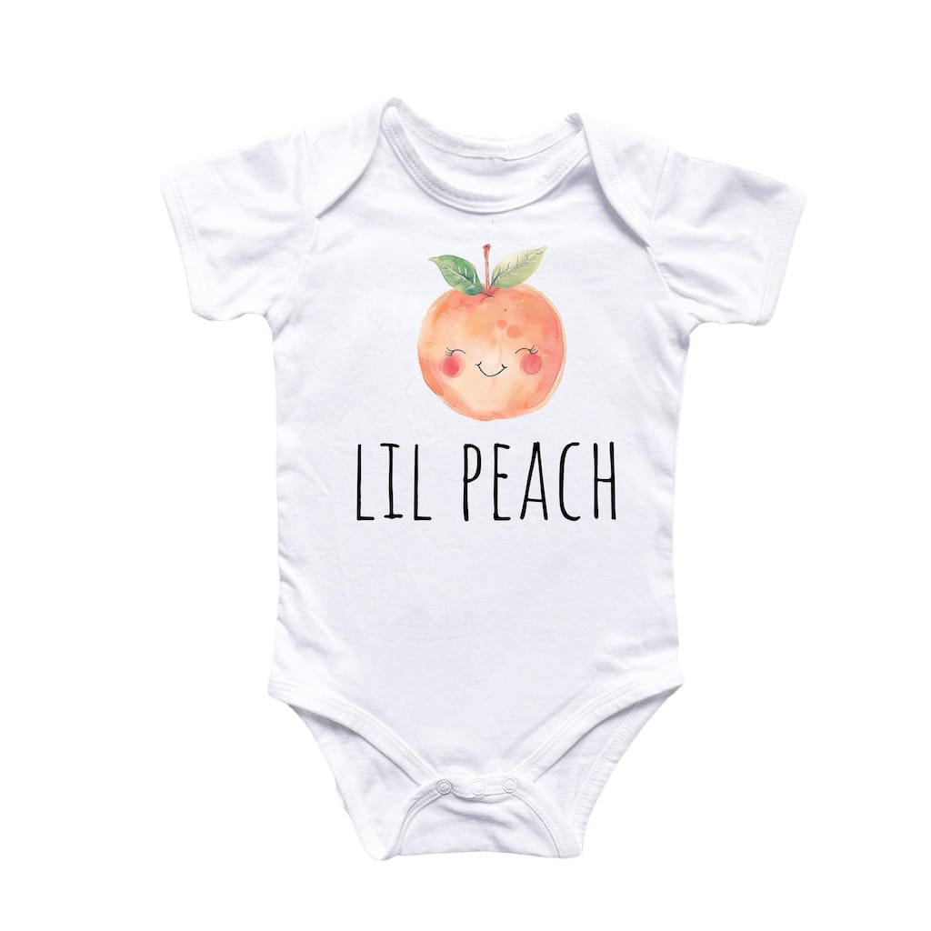 Little Peach - Baby Boy Girl Clothes Infant Bodysuit Funny Cute Newborn