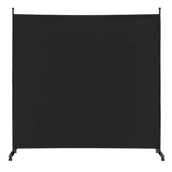 Costway 6FT Single Panel Room Divider with Wheels Rolling Fabric Bed