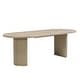 preview thumbnail 11 of 22, Christopher Knight Home - Eleanor Modern Style Oval Rubberwood Dining Table - 88" W x 40" D x 30" H